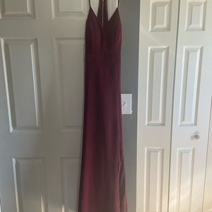 David’s Bridal Maroon Bridesmaid Dress